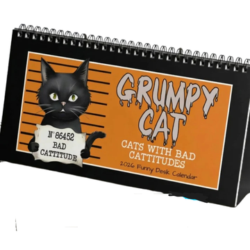 2026 Sarcastic Cat Desk Calendar