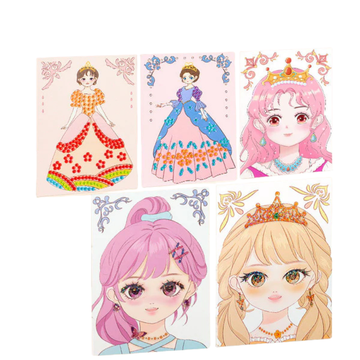 Special Diamond Painting and Princess Book Makeup Craft Kits Foil Art Books Set Play On Paper