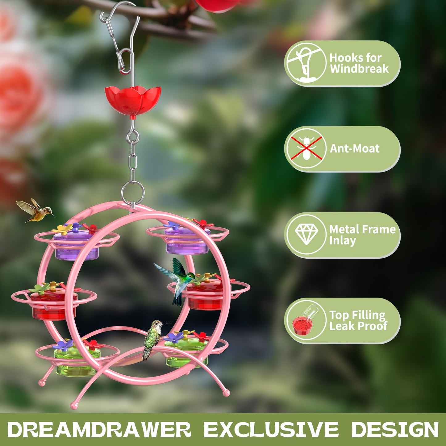 Unique Hummingbird Feeder for Outdoors