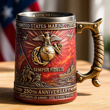 250th Anniversary Military 3D Relief Mug