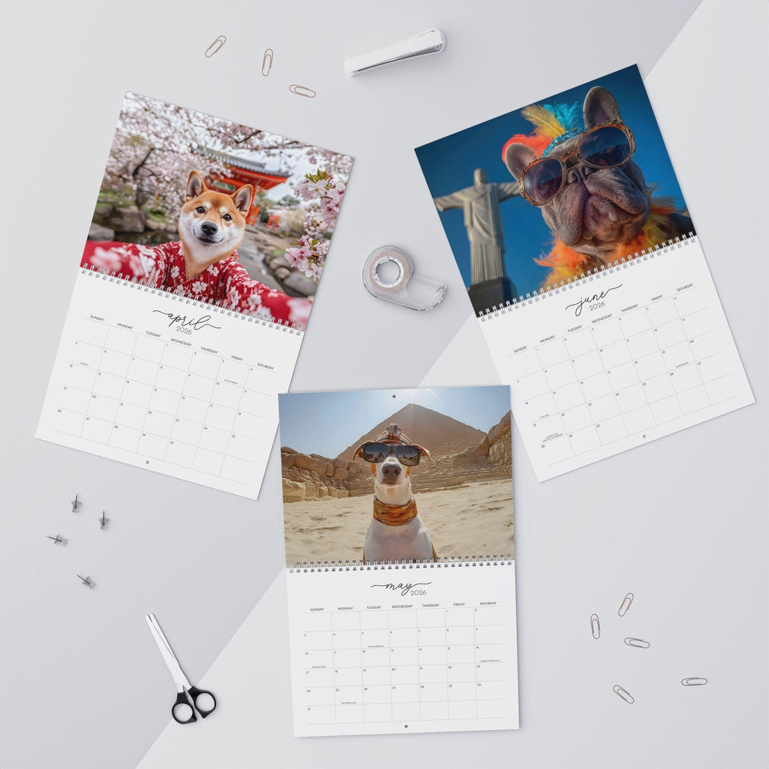 2026 Funny Dog Calendar – Monthly Wall Planner for Pet Lovers