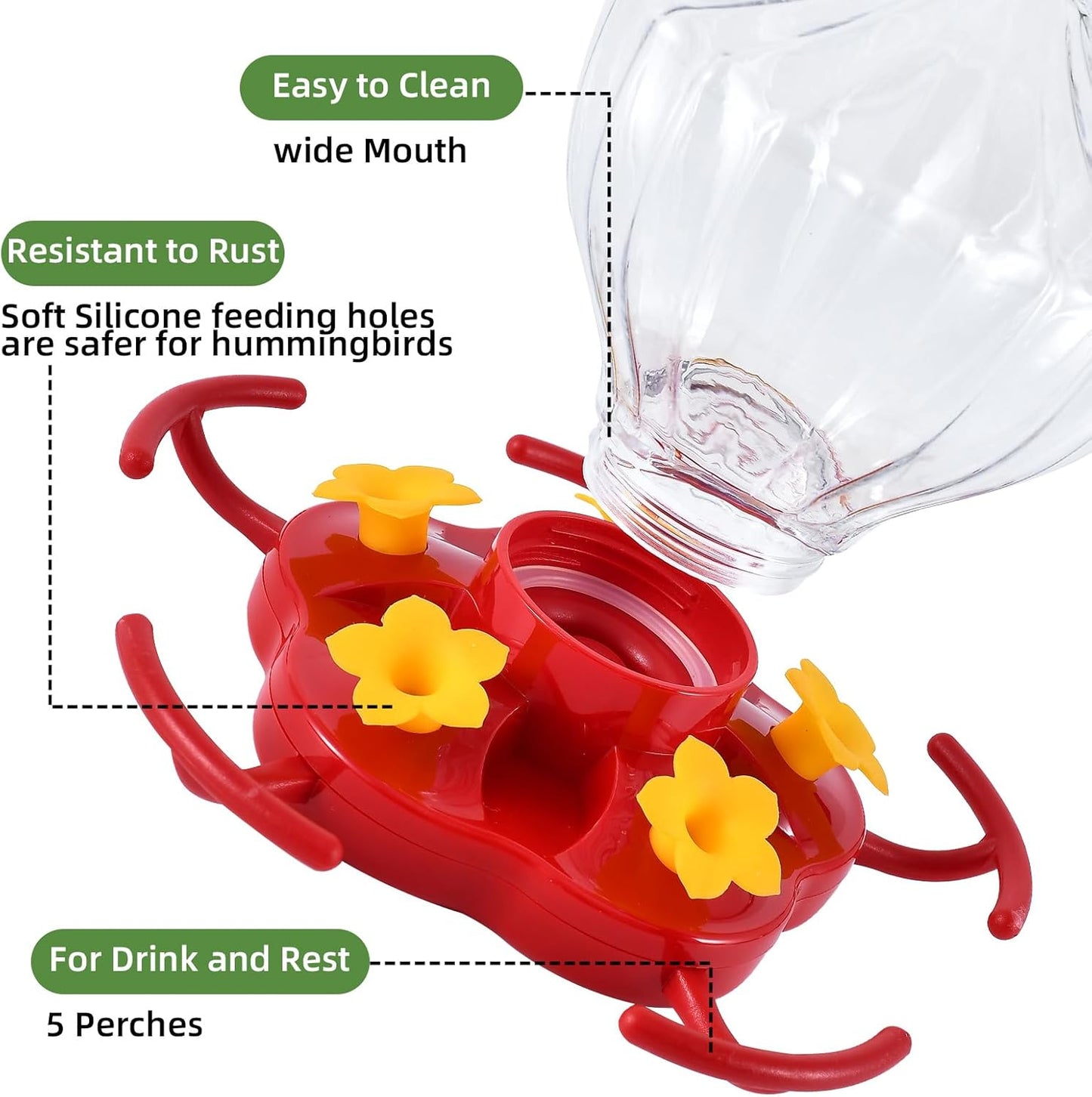 Ant and Bee Proof Outdoor Hummingbird Feeder