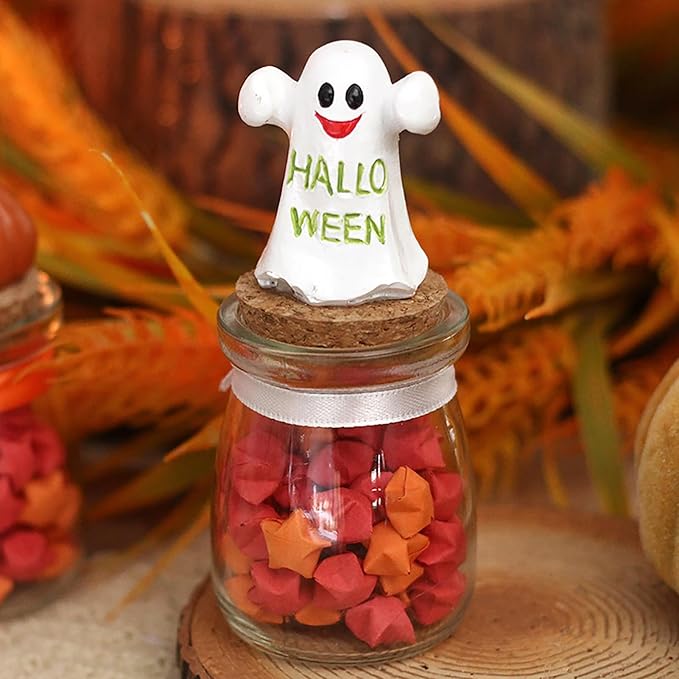 Cute Ghost Pumpkin Candy Jar