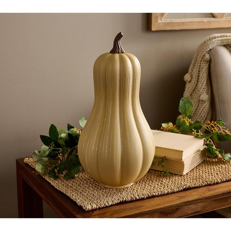 13" Illuminated Starry Night Glass Gourd