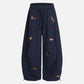 Unisex Embroidery Puppy Baggy Barrel Sweatpants