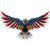 Handmade Bald Eagle With Flag Wings