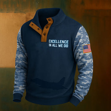 Air Force Flag Print Sweatshirt