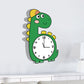 Cartoon Long Neck Dinosaur Brachiosaurus Silent Movement Wall Clock For Children Bedroom