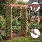 Wooden Garden Arbor with Trellis, Wedding Arch Pergola for Outdoor Ceremony