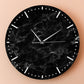 Modern Minimalist Black Marble Print Silent Wall Clock