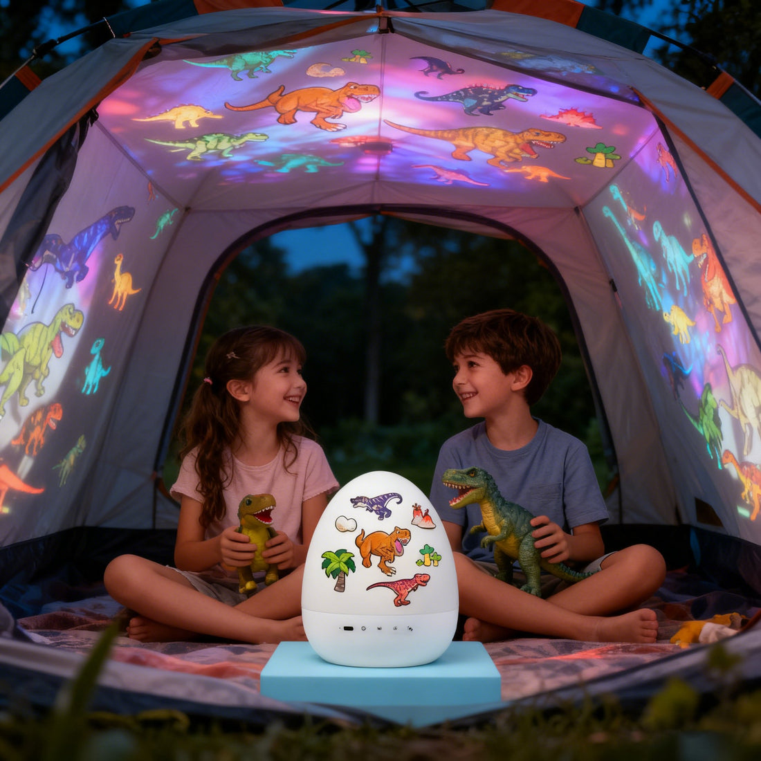 Dinosaur Egg Night Light Projector with Bluetooth Speaker For Kids