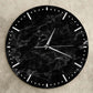 Modern Minimalist Black Marble Print Silent Wall Clock