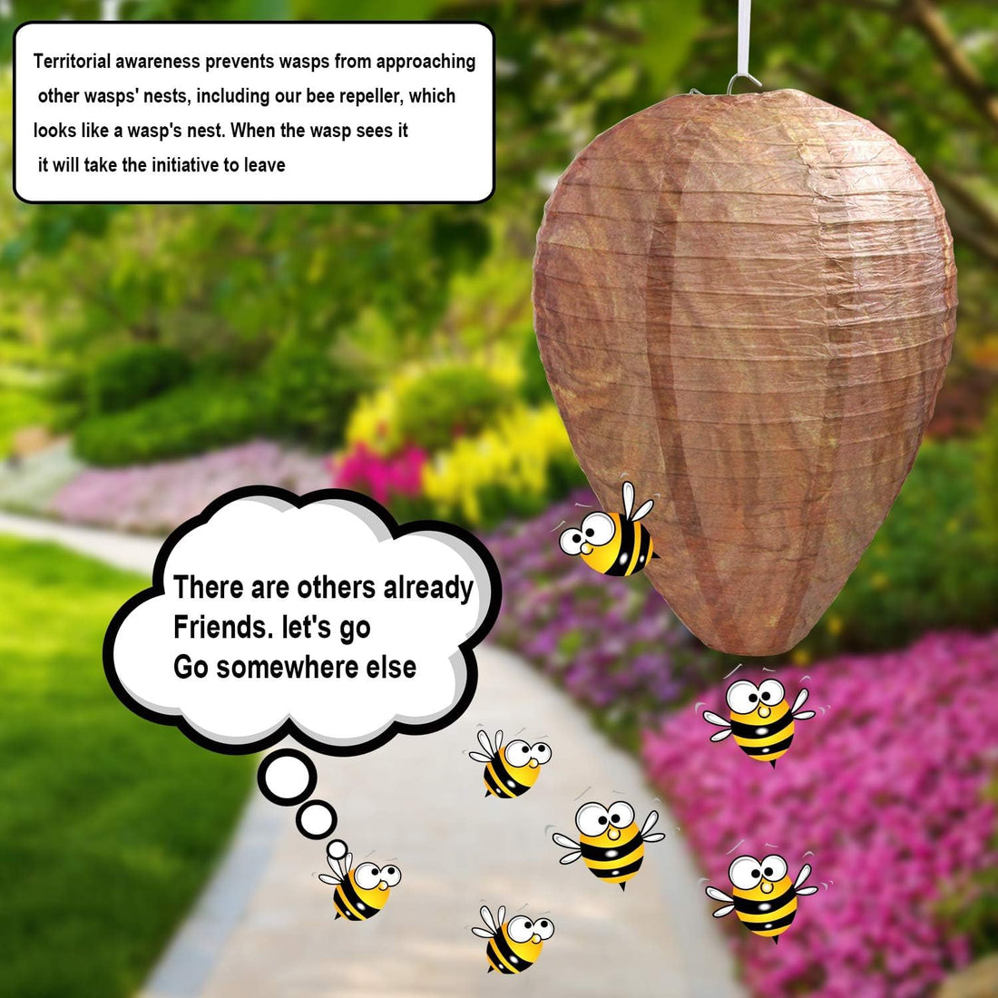 Best Bee Brothers Natural Wasp Deterrent Hives - Protect Your Yard from Territorial Wasps