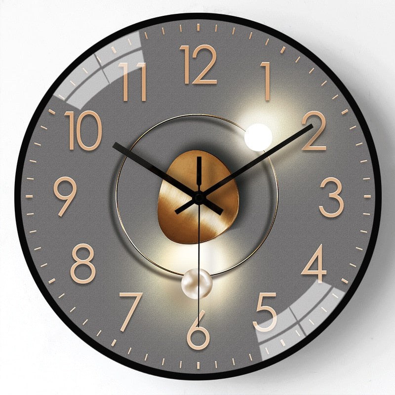 Abstract Astrology Modern Silent Anti-Fog Glass Wall Clock Living Room Bedroom Home Decor