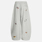 Unisex Embroidery Puppy Baggy Barrel Sweatpants