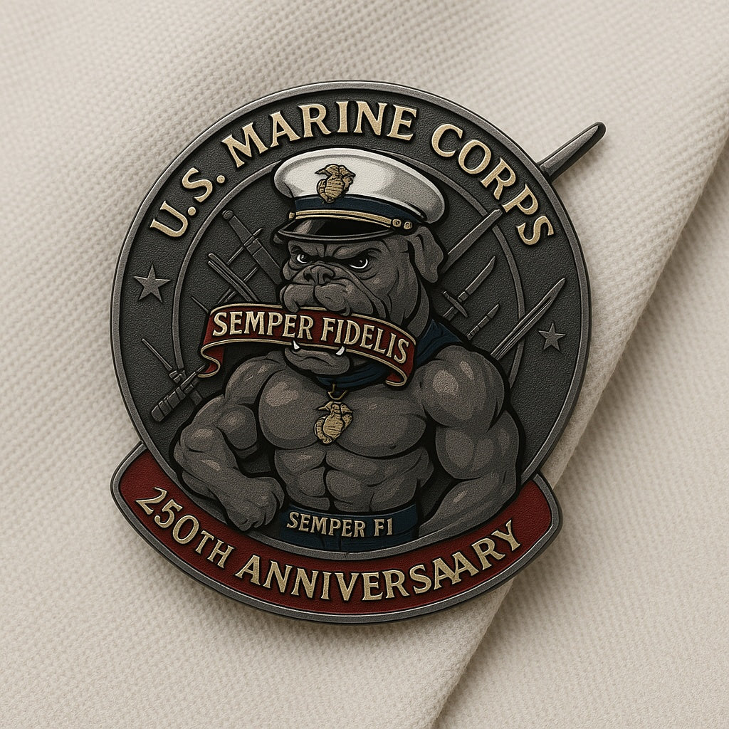 U.S. Marine Corps 250th Anniversary Devil Dog Pin