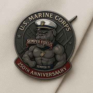 U.S. Marine Corps 250th Anniversary Devil Dog Pin