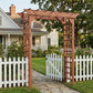Wooden Garden Arbor with Trellis, Wedding Arch Pergola for Outdoor Ceremony