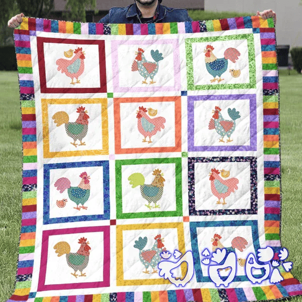 Beginner-Friendly Weekend Chicken Patchwork Quilting Template Set