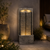 Modern Cascading Wall Fountain, 39" LED Lighted Weather-Resistant Garden Water Feature
