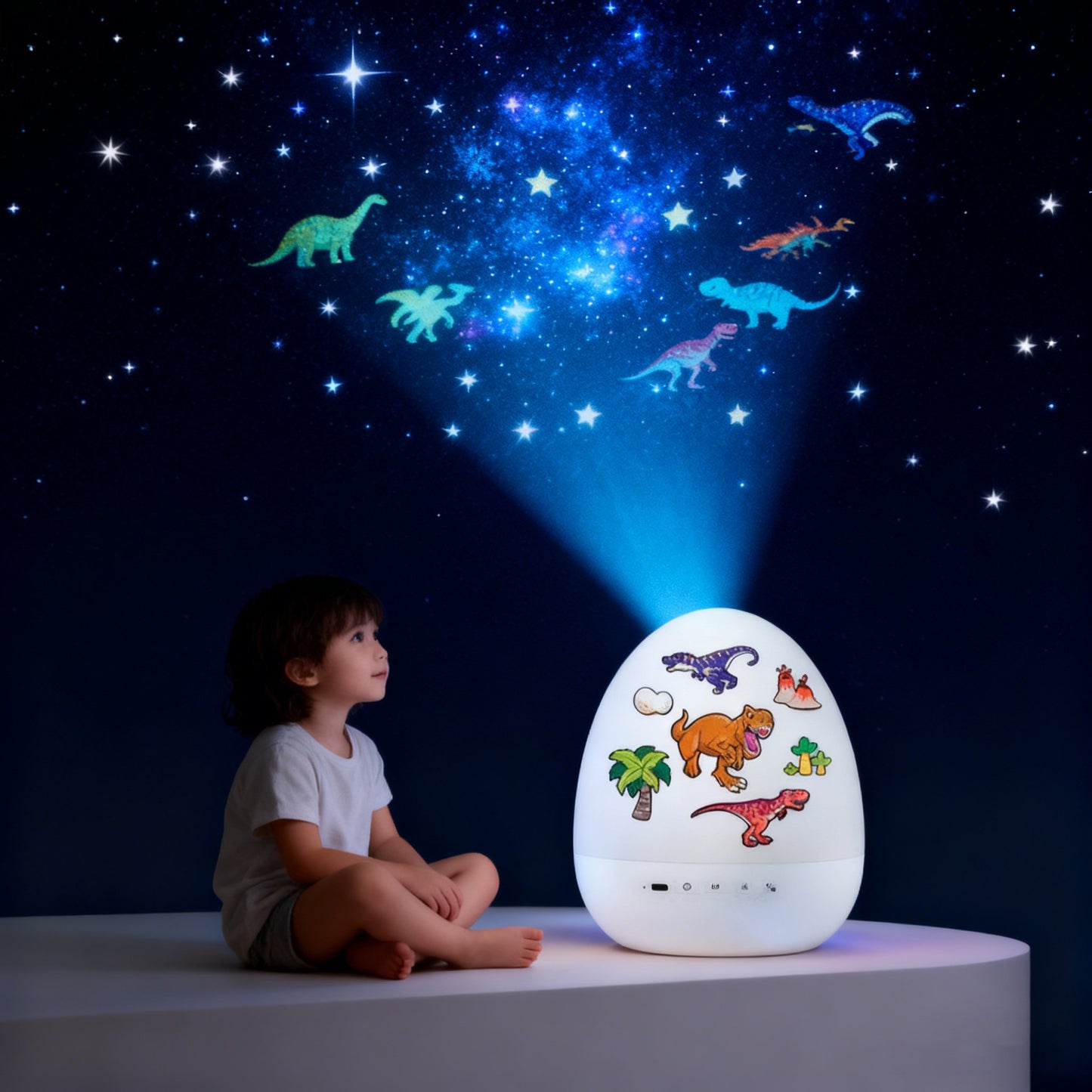 Dinosaur Egg Night Light Projector with Bluetooth Speaker For Kids
