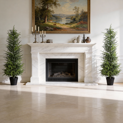 5FT Artificial Norfolk Pine Trees, 2 Pack Real Touch Faux Potted Plants for Christmas