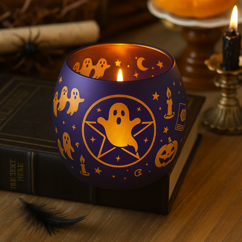 Cast a Spooky Glow: Halloween Ambiance Candle Holders