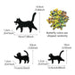 Black Cat Silhouette Garden Decor (Set of 3)