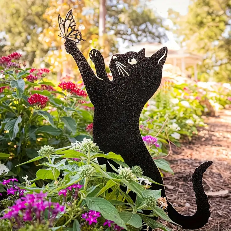 Black Cat Silhouette Garden Decor (Set of 3)