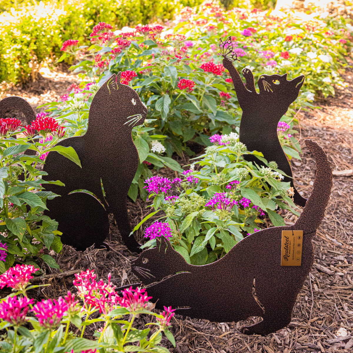 Black Cat Silhouette Garden Decor (Set of 3)