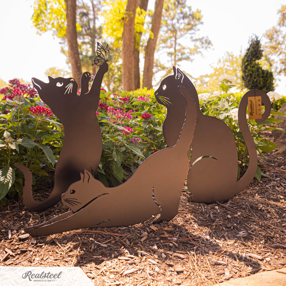 Black Cat Silhouette Garden Decor (Set of 3)