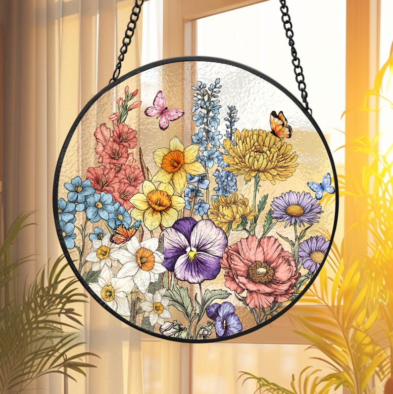 Flowers Suncatcher Ornament