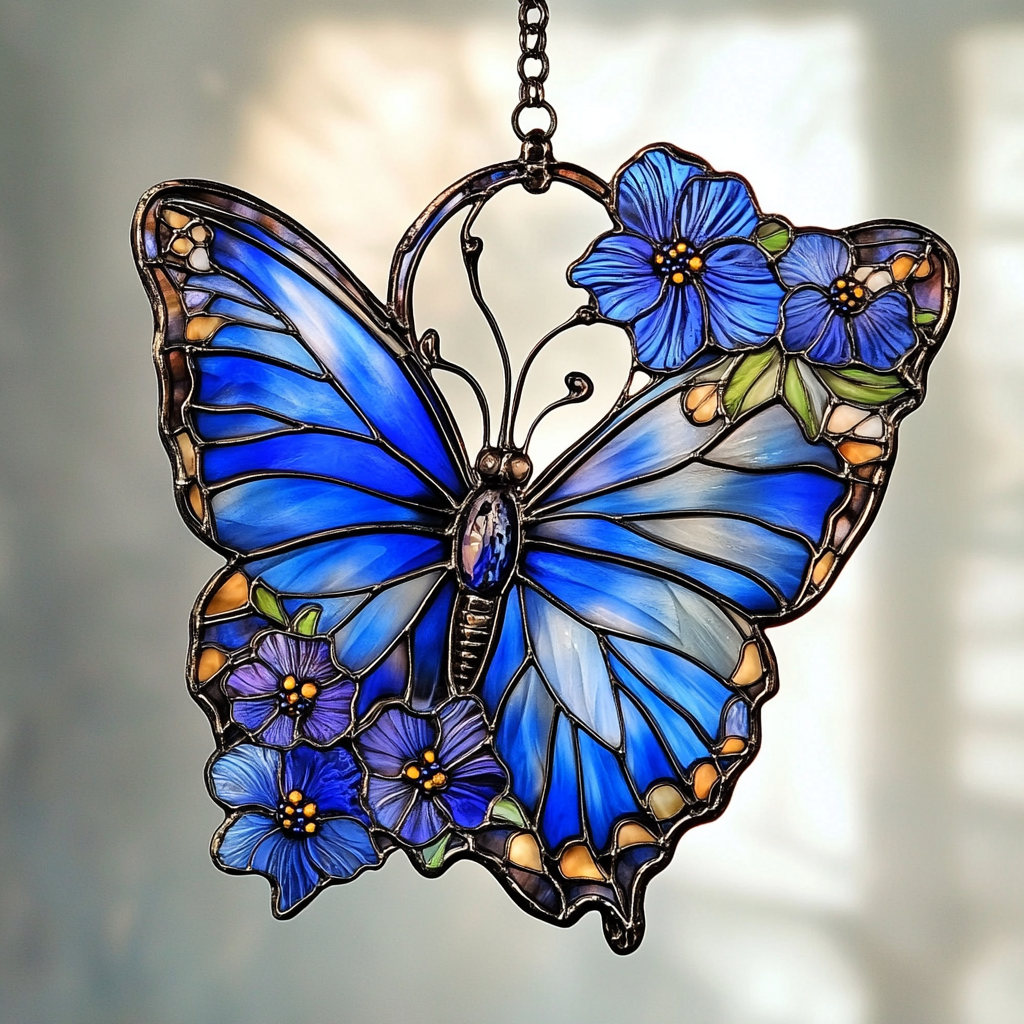 Colorful Butterfly Suncatcher Ornament