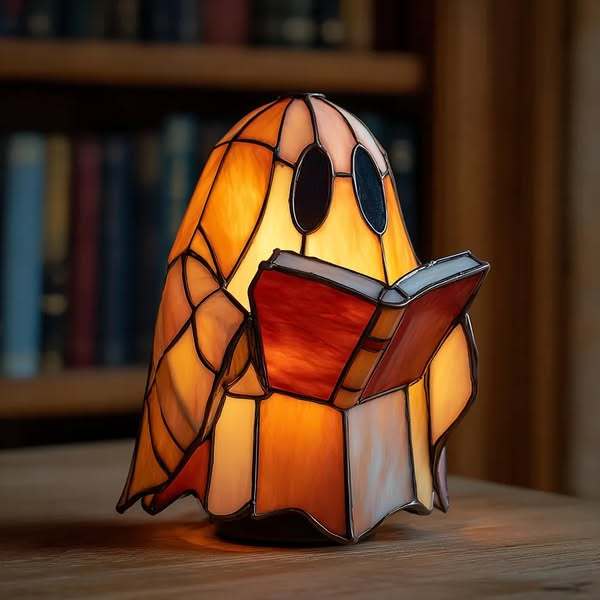 Cute Ghost Reading Book Lamp