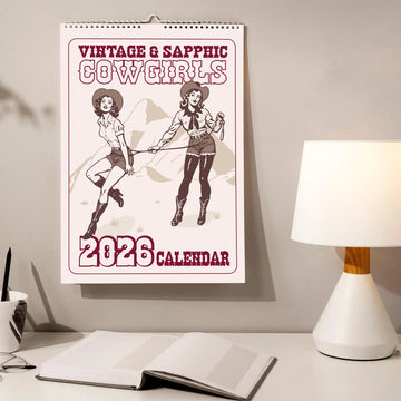 2026 Vintage Sapphic Cowgirls Wall Calendar – Retro Western Queer Art