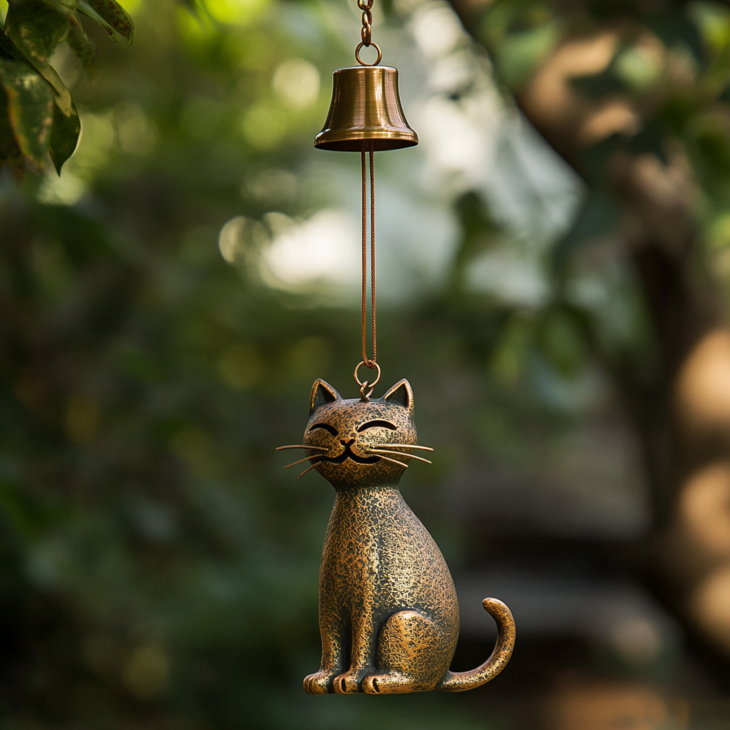 Handmade Retro Cat Wind Chime