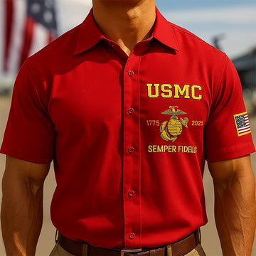USMC 250th Anniversary Short Sleeve Shirt
