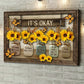Butterfly Sunflowers Wall Art