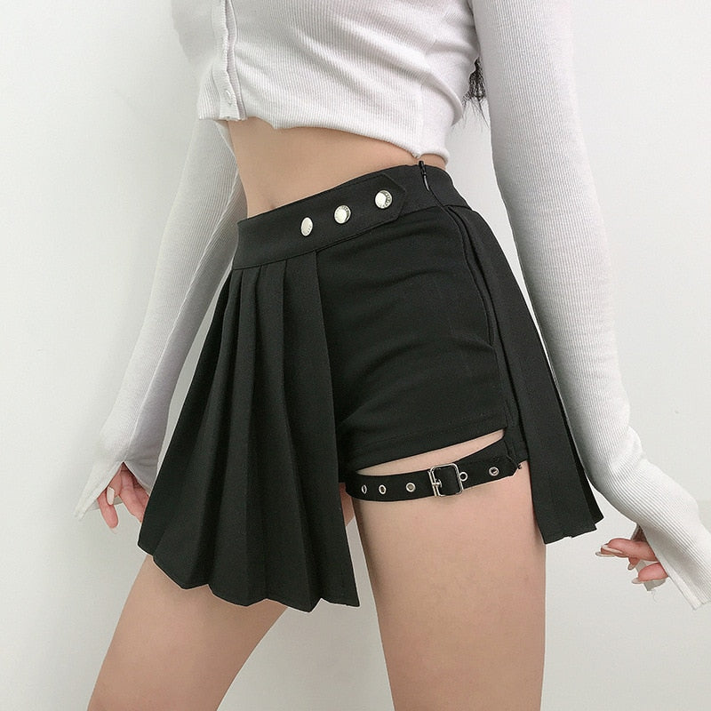 Gothic Style Asymmetrical Skirt