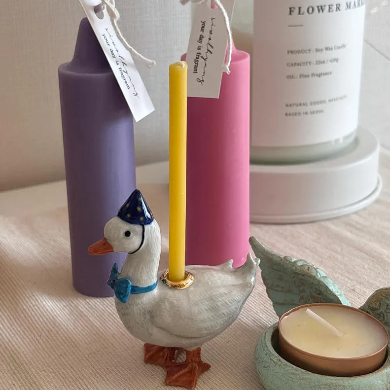 Duck Candle Holder Cake Decoration