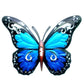 Metal Butterfly Wall Decorations Four-piece Set