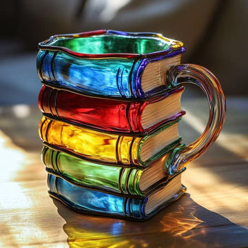 Painted Book Mug