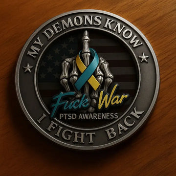 Fun PTSD Awareness Challenge Coins