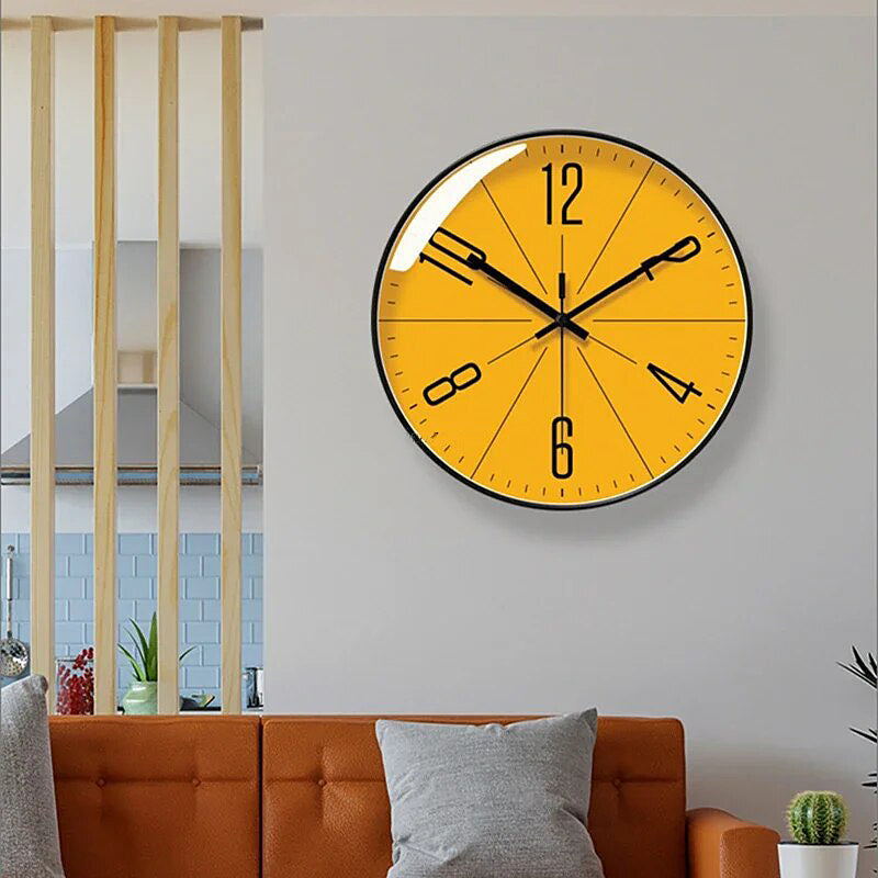 Nordic Modern Orange Wall Clock