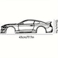 Premium Hot Border Metal Line Sports Car Wall Art - Iron Car Decoration, Unique Hanging Ornament for Garage & Room Decor