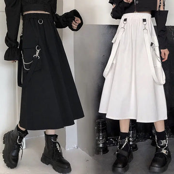 Techwear Retro Long Skirt