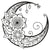 Mandala Flower Moon Metal Wall Art - 11.8-Inch Decorative Hanging Sign for Modern Boho Home Décor, Living Room, Bedroom, and Office Accent Piece