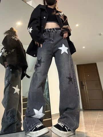 Korean Star Print Jeans