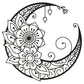 Mandala Flower Moon Metal Wall Art - 11.8-Inch Decorative Hanging Sign for Modern Boho Home Décor, Living Room, Bedroom, and Office Accent Piece
