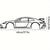 Premium Hot Border Metal Line Sports Car Wall Art - Iron Car Decoration, Unique Hanging Ornament for Garage & Room Decor